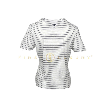 Mariniere Cotton T-Shirt - White/Blue (S)