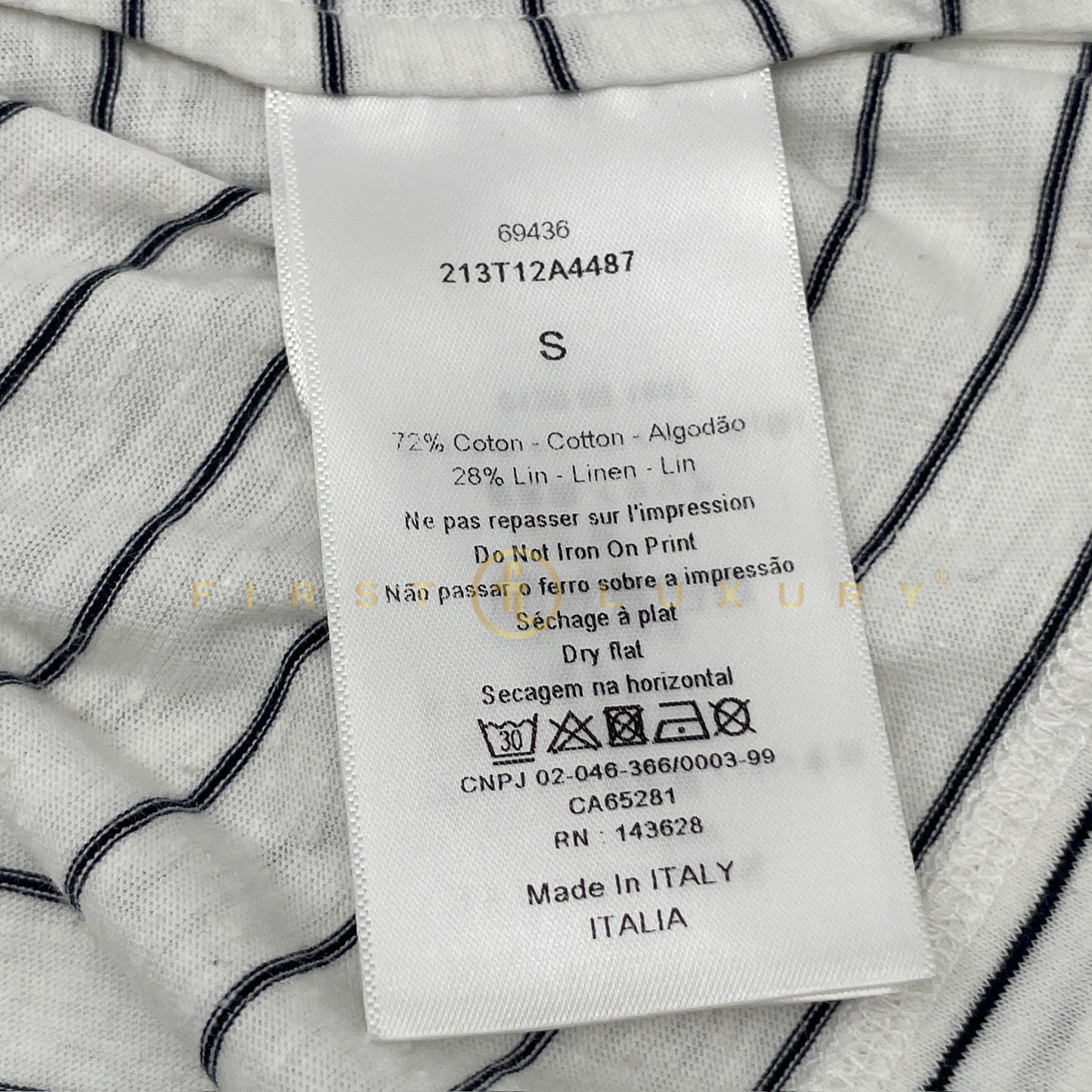 Mariniere Cotton T-Shirt - White/Blue (S)