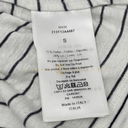 Mariniere Cotton T-Shirt - White/Blue (S)