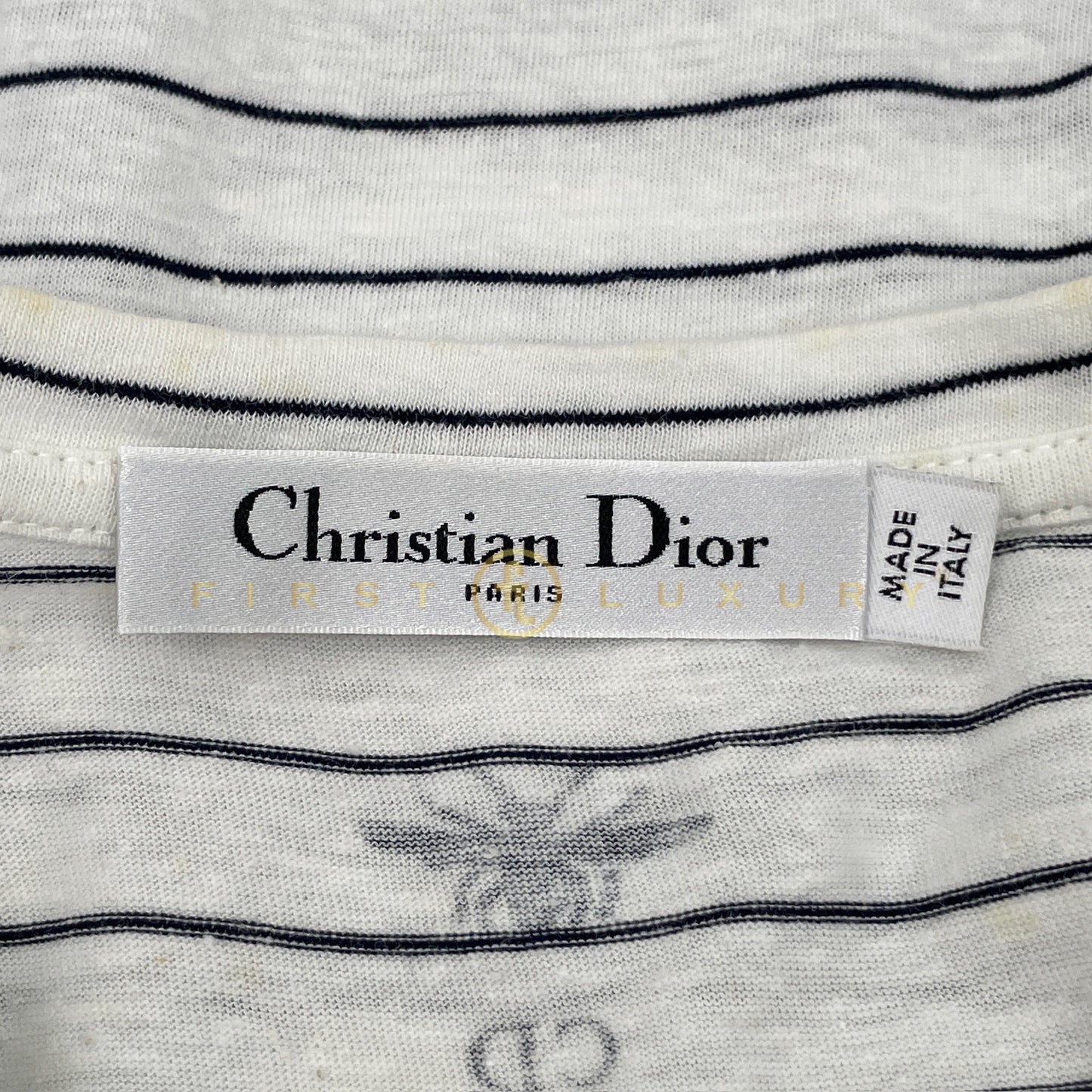 Mariniere Cotton T-Shirt - White/Blue (S)