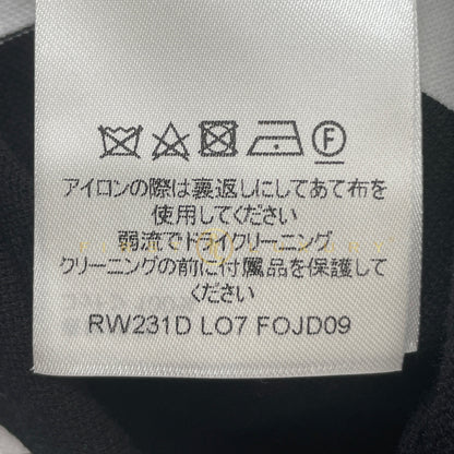 Striped Monogram Pocket T-Shirt Dress - White/Black (S)