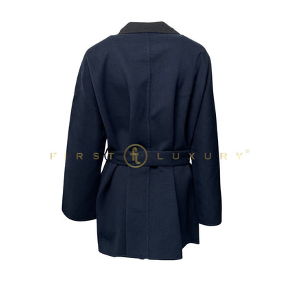 Cashmere Coat - Blue / Black (L)