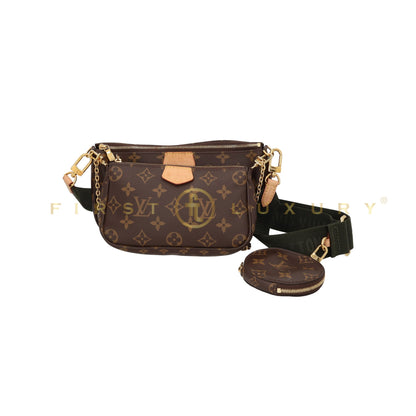 Multi Pochette Accessoires - Brown/Khaki/GHW