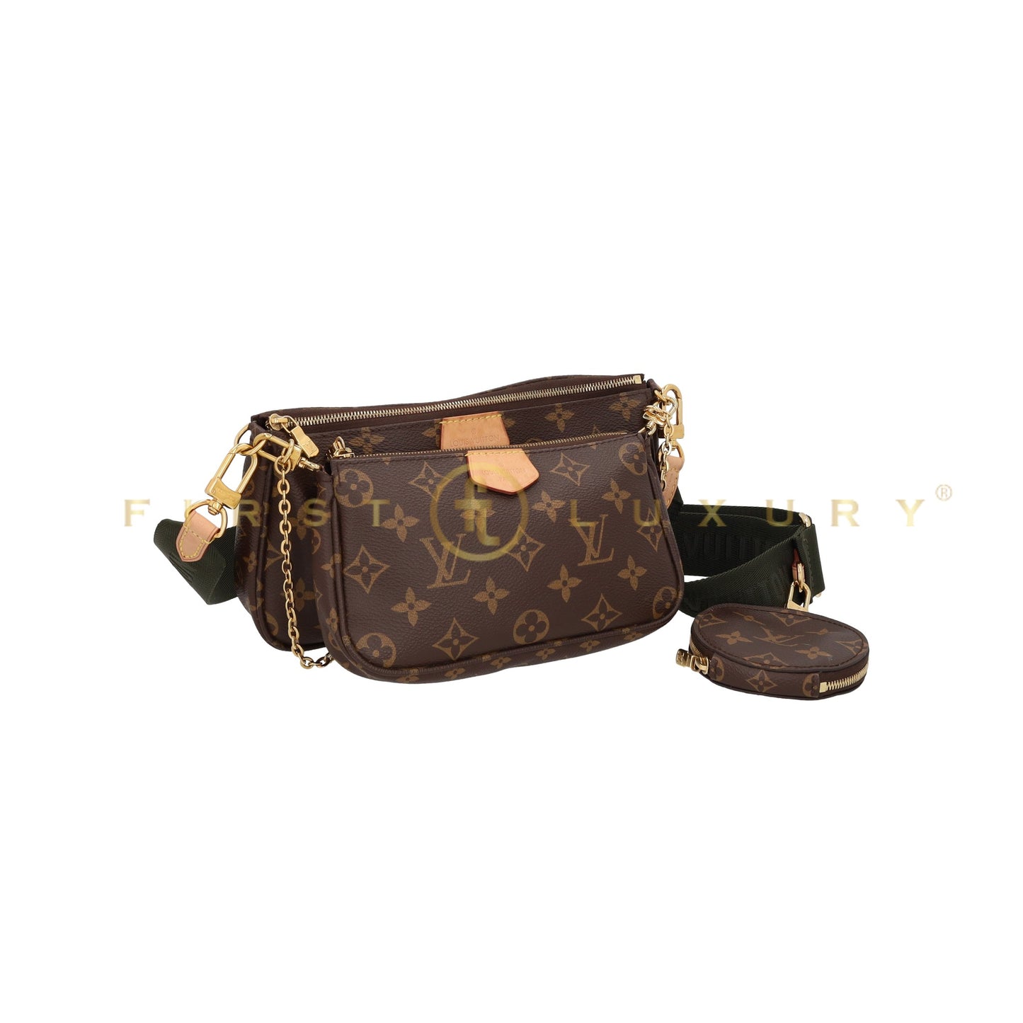 Multi Pochette Accessoires - Brown/Khaki/GHW