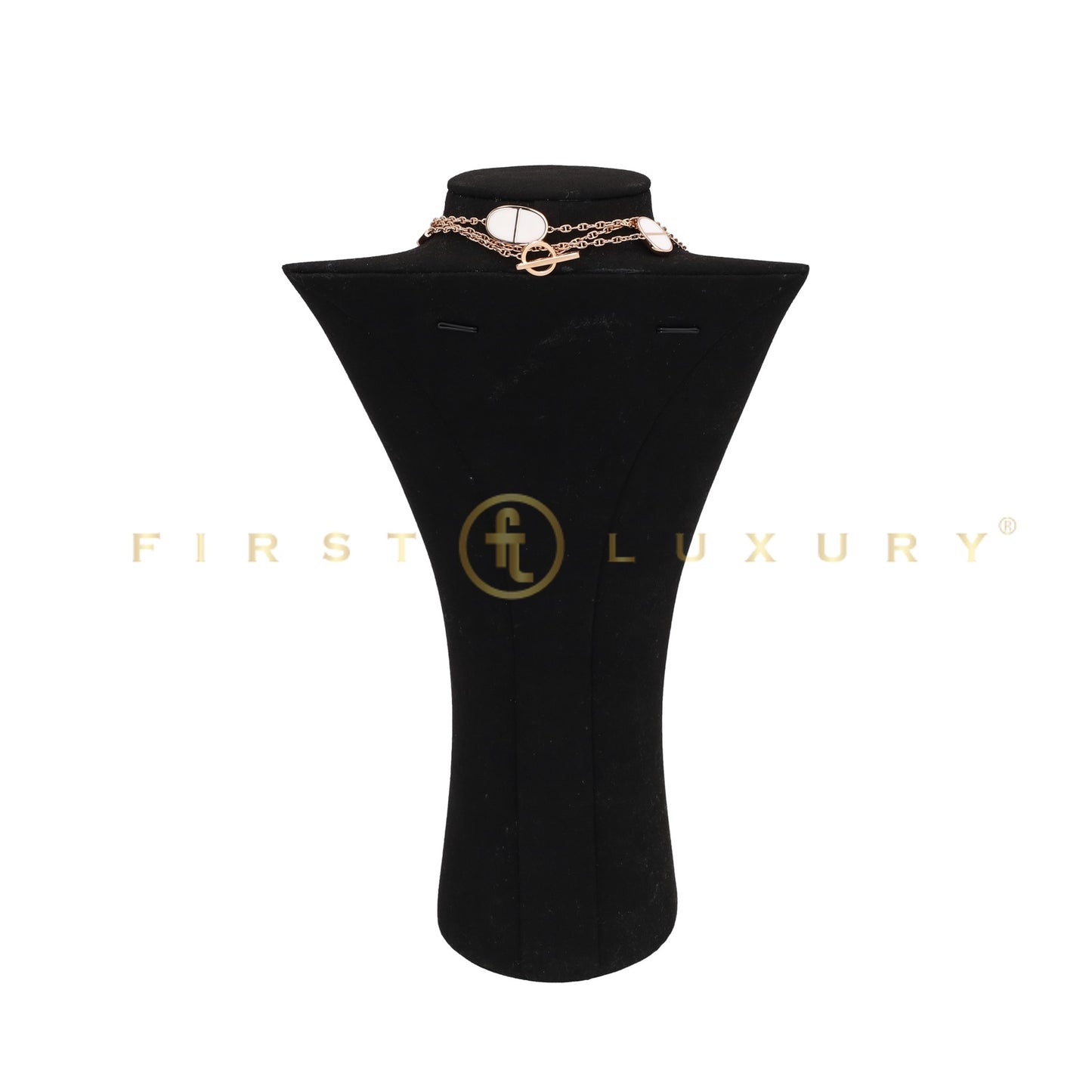 Ceramic Rose Gold Chaine d’Ancre Sautoir Necklace