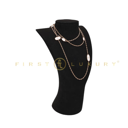 Ceramic Rose Gold Chaine d’Ancre Sautoir Necklace