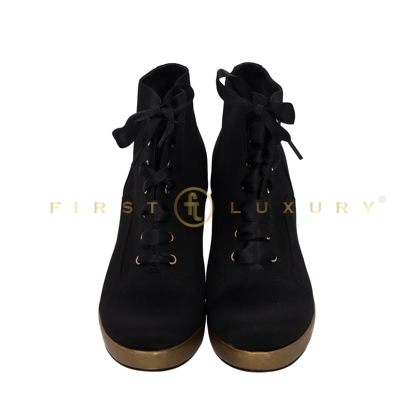Coco Lace Up Shoes - Black / Gold(EU36)