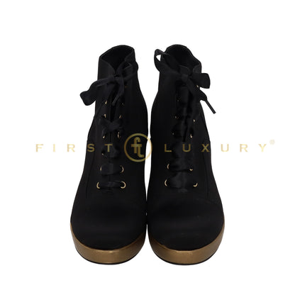 Coco Lace Up Shoes - Black / Gold(EU36)