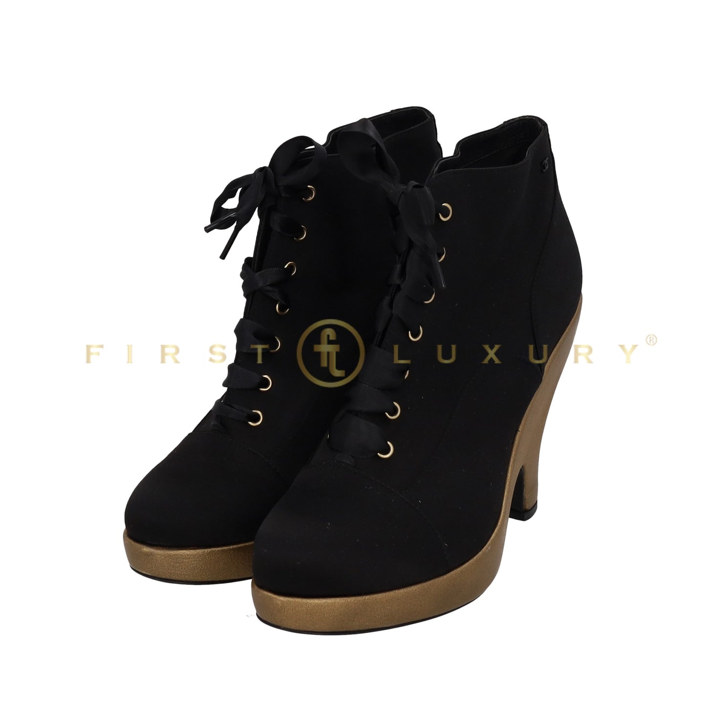 Coco Lace Up Shoes - Black / Gold(EU36)
