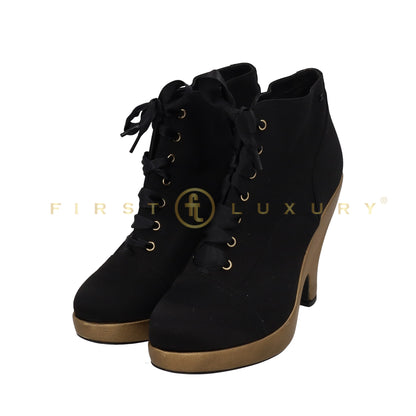 Coco Lace Up Shoes - Black / Gold(EU36)