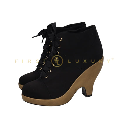 Coco Lace Up Shoes - Black / Gold(EU36)