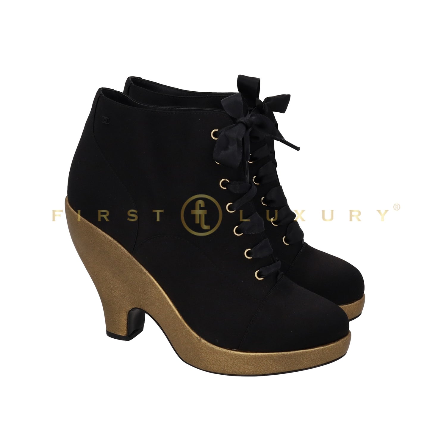 Coco Lace Up Shoes - Black / Gold(EU36)