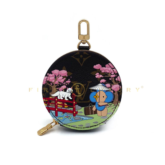 Limited Edition Monogram Japanese Garden Round Coin Purse - Brown / GHW