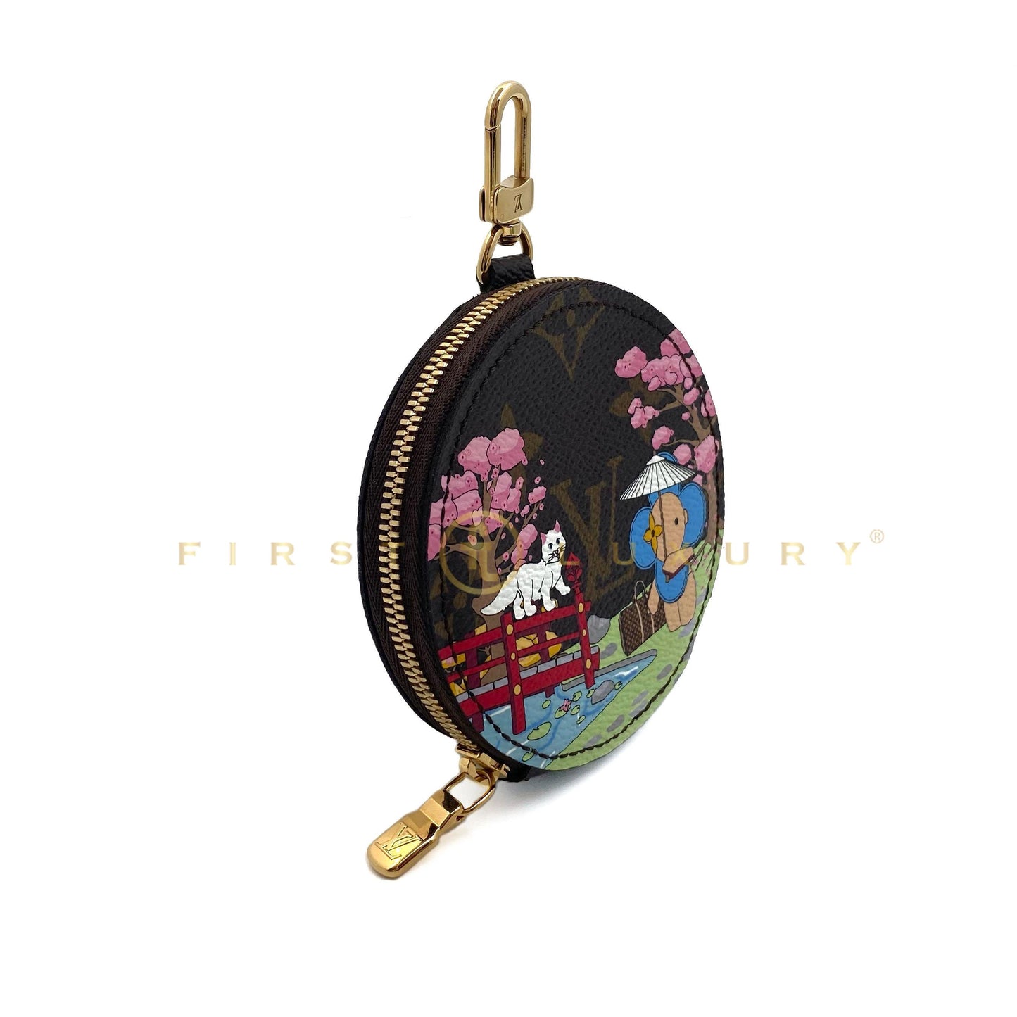 Limited Edition Monogram Japanese Garden Round Coin Purse - Brown / GHW