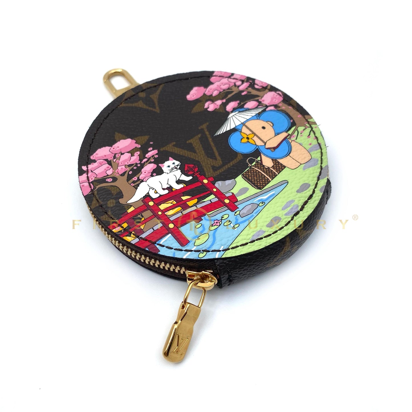 Limited Edition Monogram Japanese Garden Round Coin Purse - Brown / GHW