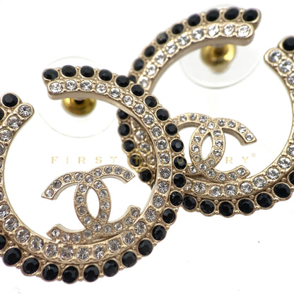 Crystal Logo Studs Earrings